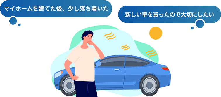 マイホームを建てた後、少し落ち着いた 新しい車を買ったので大切にしたい